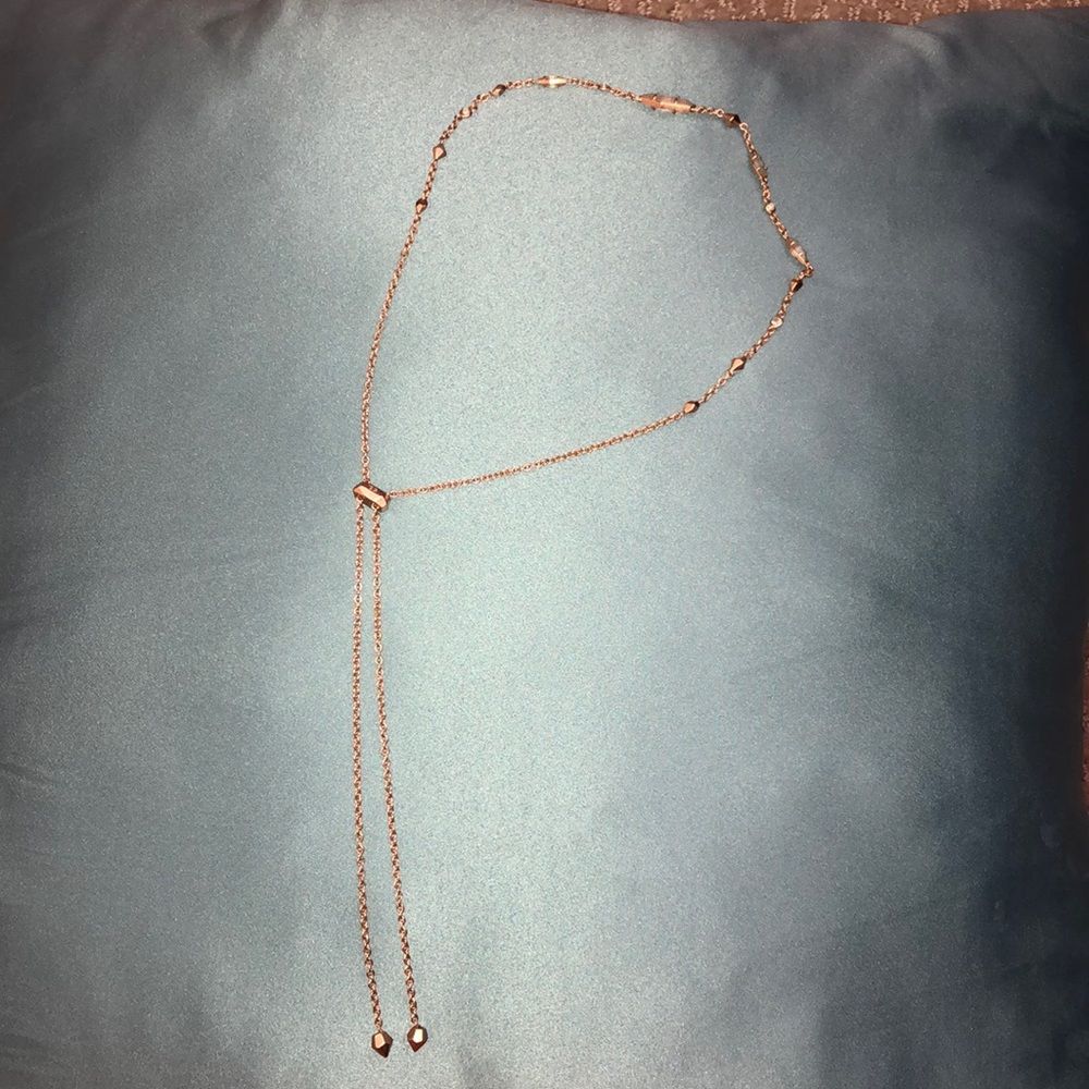 Kendra Scott rose gold Y necklace